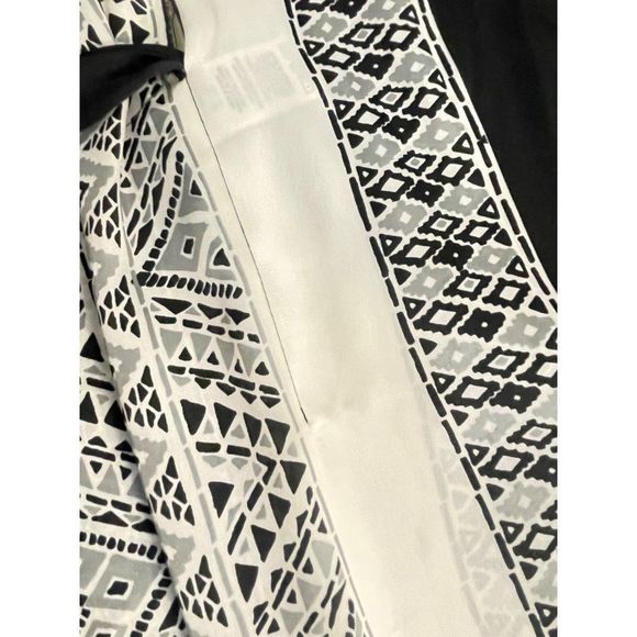 MICHAEL KORS Black White Kimono Sleeve Handkerchief Blouse Tunic S/M - Picture 5 of 5